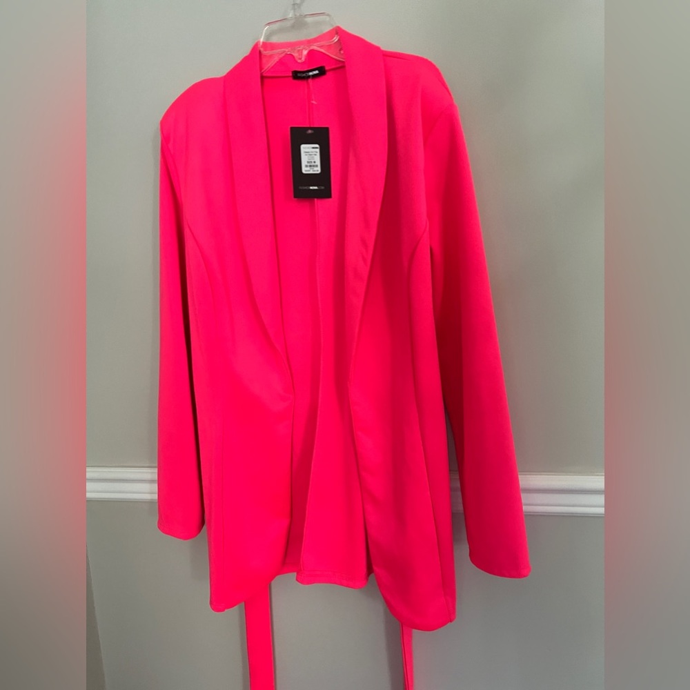 Woman’s hot pink blazer and shorts 1980’s - 1990’s